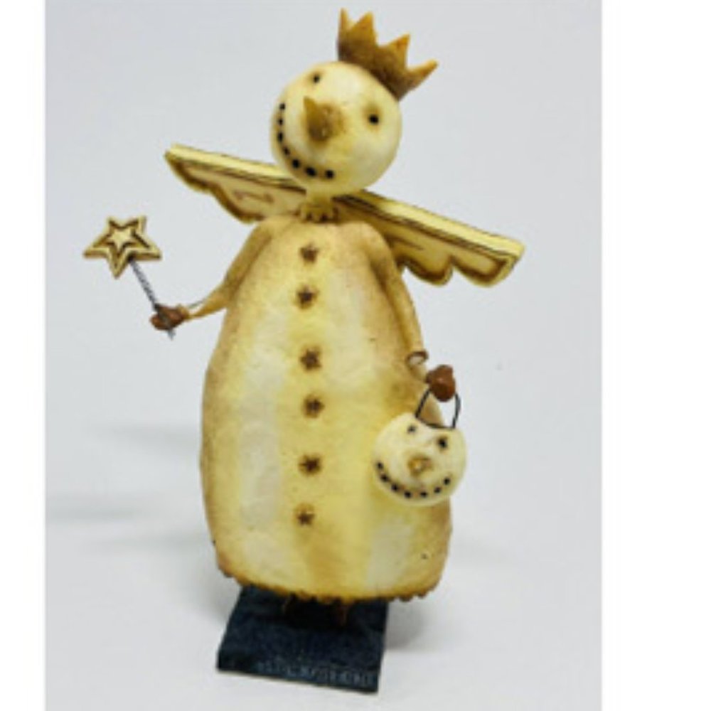 NIB August Moon The Snow Queenie Lang Dan DiPaolo 2003 Retired Folk Art Snowman